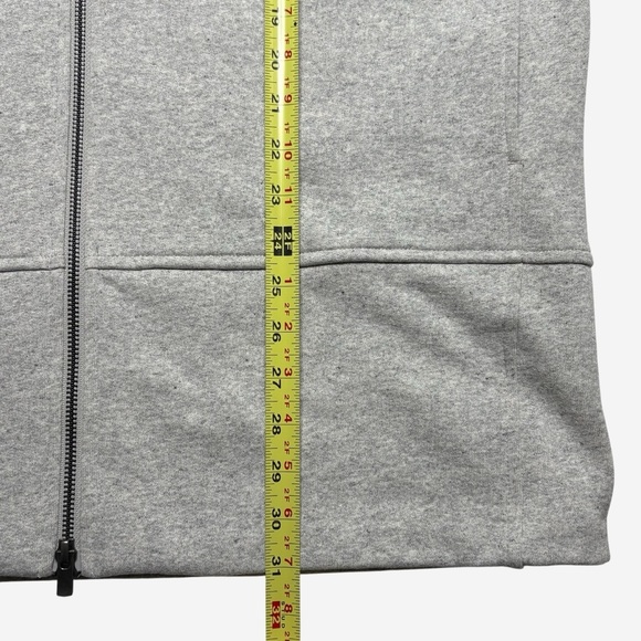 Eileen Fisher Brushed Cotton Terry Long Flight Jacket Size S Small Full Zip Gray - Picture 8 of 15